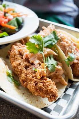 Fish tacos served at the Ritz-Carlton Reynolds on Lake Oconee, GA