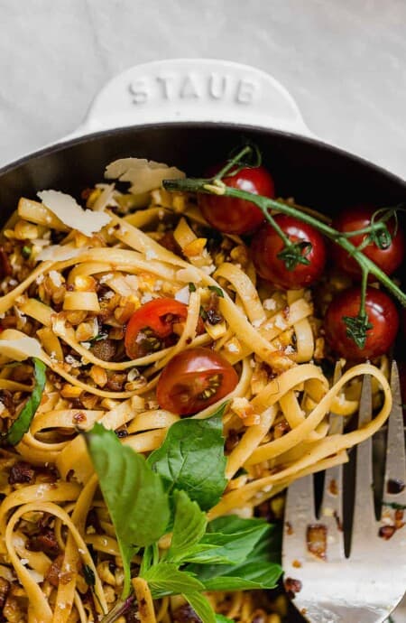 Summer Brown Butter Pasta for Two | Grandbaby Cakes