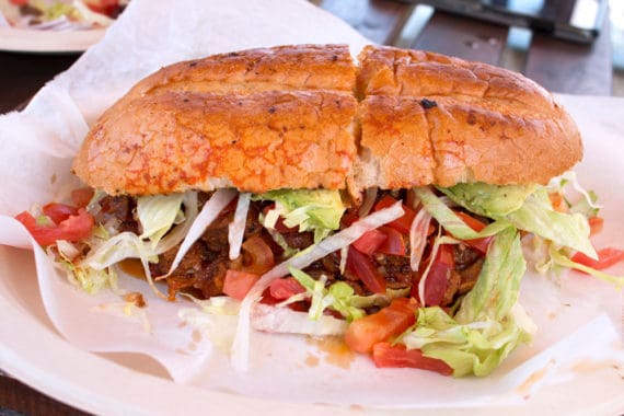 An unforgettable sandwich from Veracruz Tacos in Austin