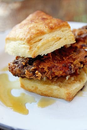 Chicken biscuit at Willa Jean restaurant for brunch