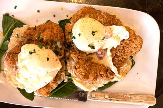 Another biscuit and chicken dish at Ruby Slipper Cafe