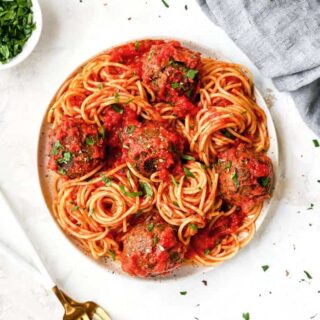 Lentil Meatballs Spaghetti 4 320x320 - Spaghetti and Lentil Meatballs