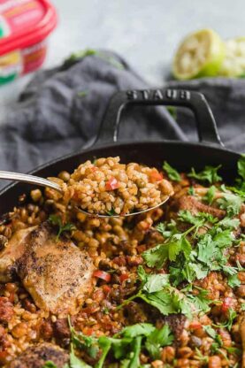 Spanish Chicken and Rice 7 277x416 - Spanish Chicken and Rice (With How To Video!)