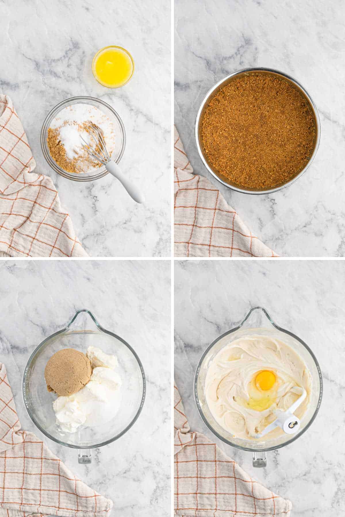 Vanilla being poured in batter for Cheesecake 