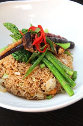 Vegetable fried rice served at Ko in Maui, Hawaii