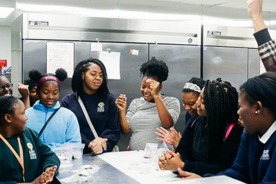 Jocelyn with her baking students