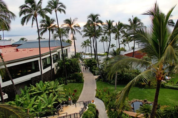 The grounds of the Marriott Resort in Wailea