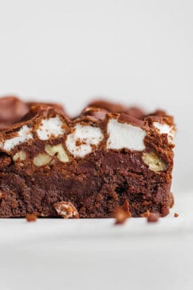 Close up of a Mississippi Mud Brownie