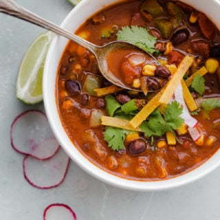 Chipotle Black Bean Tortilla Soup | Grandbaby Cakes