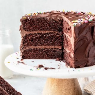 Chocolate Birthday Cake with Chocolate Frosting 4 320x320 - Chocolate Birthday Cake Recipe with Chocolate Frosting