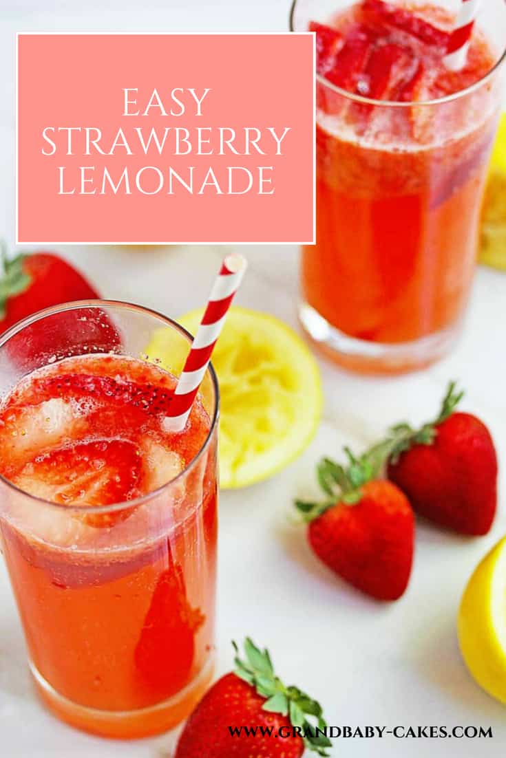 Easy Strawberry Lemonade Recipe - Grandbaby Cakes