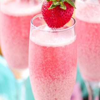 Strawberry Cream Mimosas