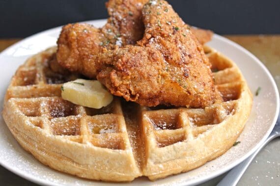 chicken and waffles recipe 3 570x380 - Chicken and Waffles