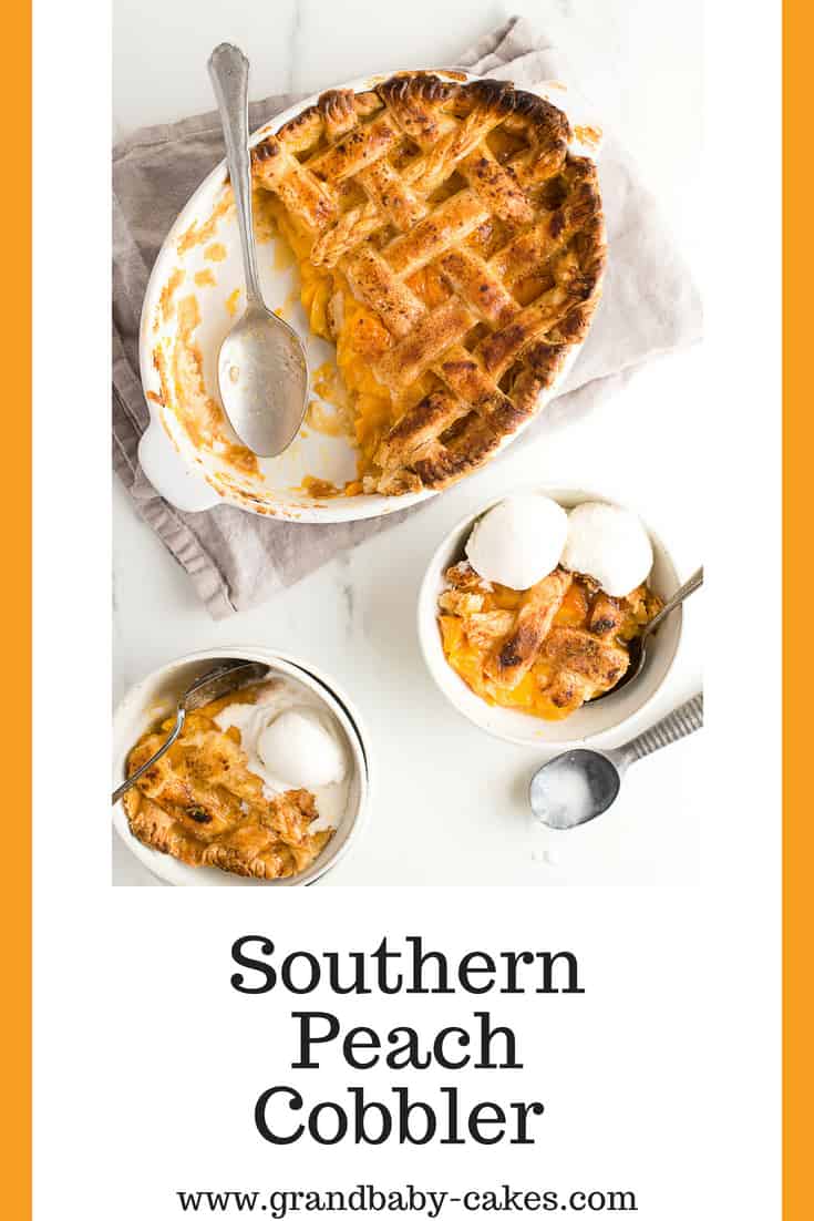 Southern Peach Cobbler (How to Make Peach Cobbler) - This is the perfect old fashioned recipe made with sweet spiced peaches and homemade butter pie crust. #peach #peaches #pie #cobbler Southern Peach Cobbler (How to Make Peach Cobbler) - This is the perfect old fashioned recipe made with sweet spiced peaches and homemade butter pie crust. #peach #peaches #pie #cobbler