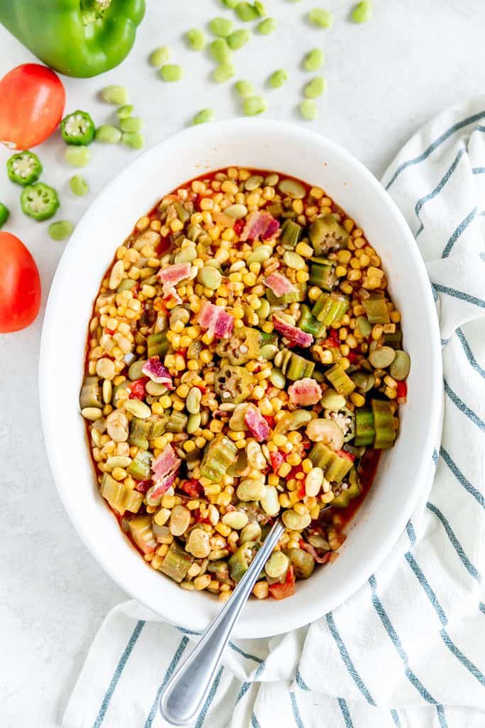 THE BEST Southern Succotash Recipe ONLINE - What Is Succotash??