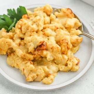 Creamy Southern Baked Macaroni and Cheese on a plate