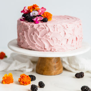 Chocolate Layer Cake Recipe with Blackberry Buttercream | Grandbaby Cakes