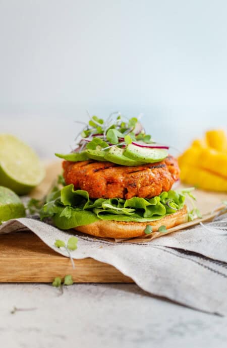 Mango Jerk Salmon Burgers Recipe | Grandbaby Cakes