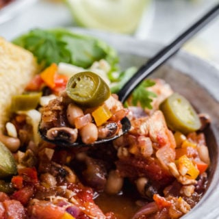 Chicken Chili with Black Eyed Peas Recipe | Grandbaby Cakes