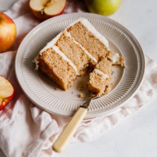Spiced Cider Apple Cake Recipe with Brown Butter Frosting | Grandbaby Cakes
