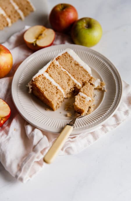 Spiced Cider Apple Cake Recipe with Brown Butter Frosting | Grandbaby Cakes