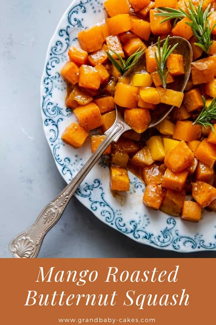 Mango Roasted Butternut Squash Recipe - A traditional roasted butternut squash becomes the most unique fall side dish with the complement of sweet mango baked in an addictive syrupy sauce. #butternutsquash #squash #thanksgiving #sidedish #mango #fallrecipe Mango Roasted Butternut Squash Recipe - A traditional roasted butternut squash becomes the most unique fall side dish with the complement of sweet mango baked in an addictive syrupy sauce. #butternutsquash #squash #thanksgiving #sidedish #mango #fallrecipe