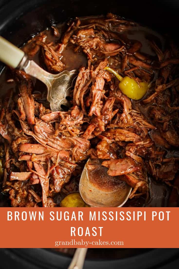 Brown Sugar Mississippi Pot Roast Recipe - Prepared in a flash, this tender, flavorful, savory yet sweet pot roast that melts in your mouth is calling your name! #potroast #beef Brown Sugar Mississippi Pot Roast Recipe - Prepared in a flash, this tender, flavorful, savory yet sweet pot roast that melts in your mouth is calling your name! #potroast #beef