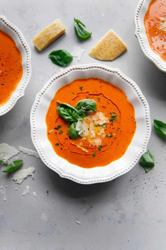 Homemade Tomato Basil Soup Recipe (Instant Pot) - Grandbaby Cakes