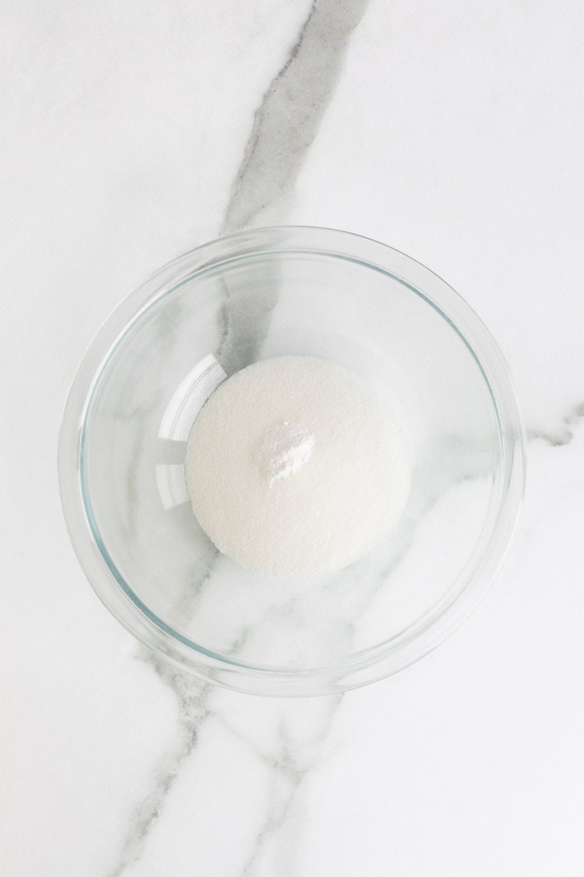 Sugar and cream of tartar in a glass bowl