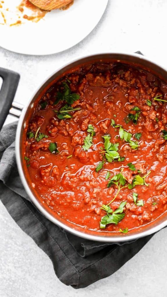 Savory and Rich Homemade Spaghetti Sauce- Grandbaby Cakes