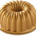 elegant party bundt pan in gold