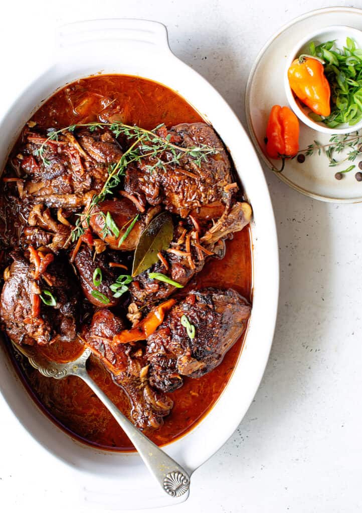 The BEST Authentic Jamaican Brown Stew Chicken! Grandbaby Cakes