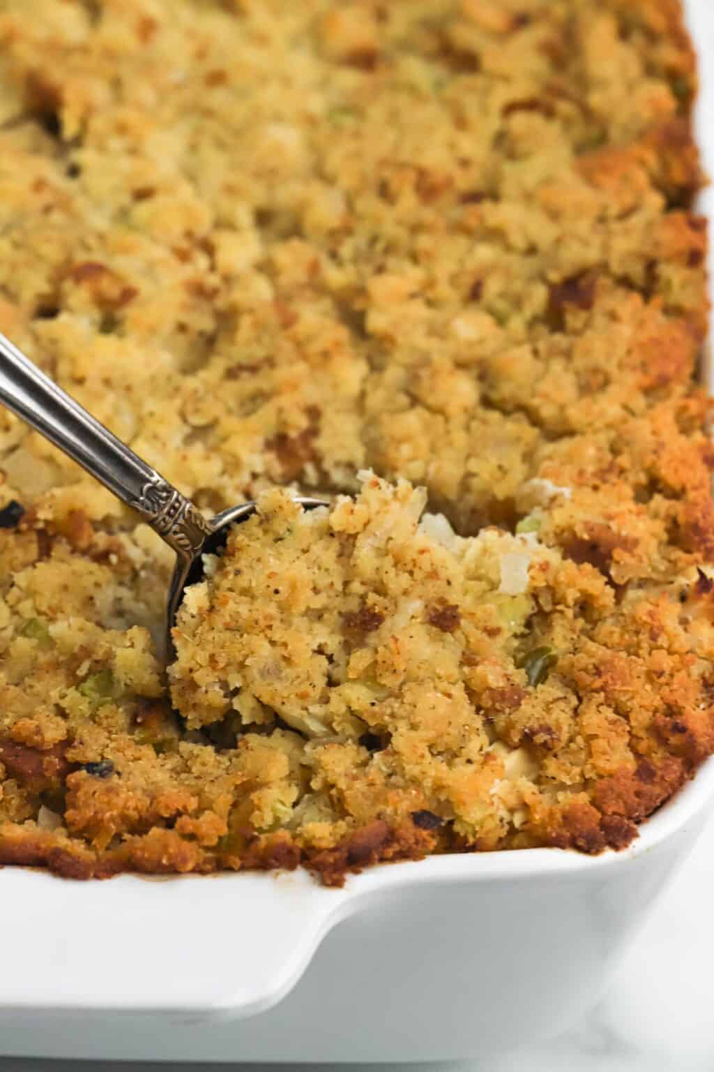 Cornbread Dressing {Auntie Rose's Southern Recipe} - Grandbaby Cakes