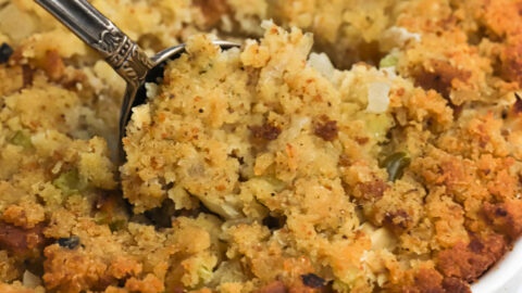 Cornbread Dressing {Auntie Rose's Southern Recipe} - Grandbaby Cakes