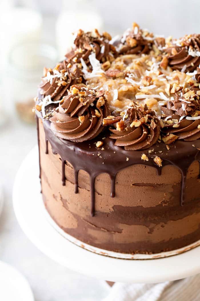 German Chocolate Cake Recipe (With How To Video) - Grandbaby Cakes