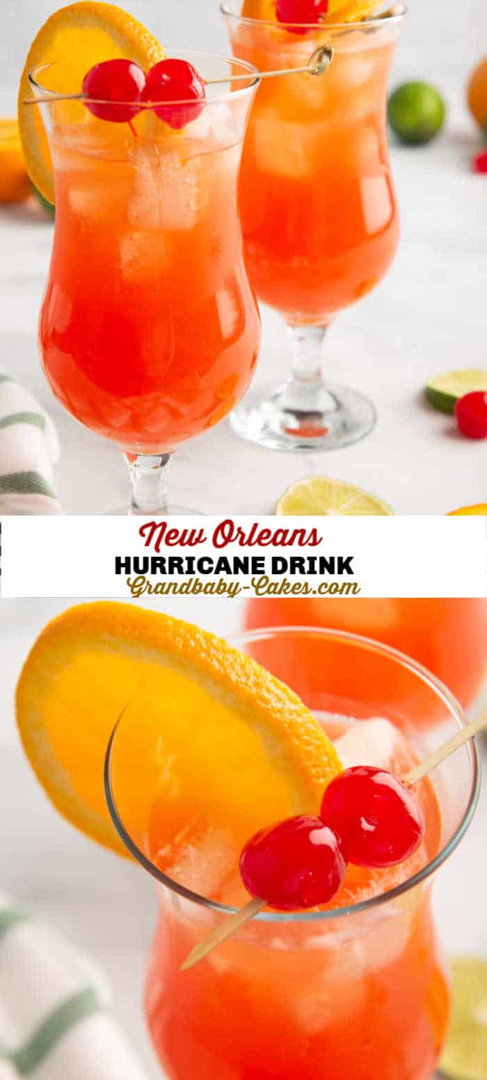 New Orleans Hurricane Drink - Grandbaby Cakes