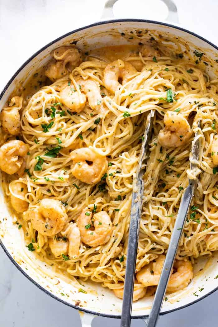 Cajun Shrimp Linguine - Grandbaby Cakes