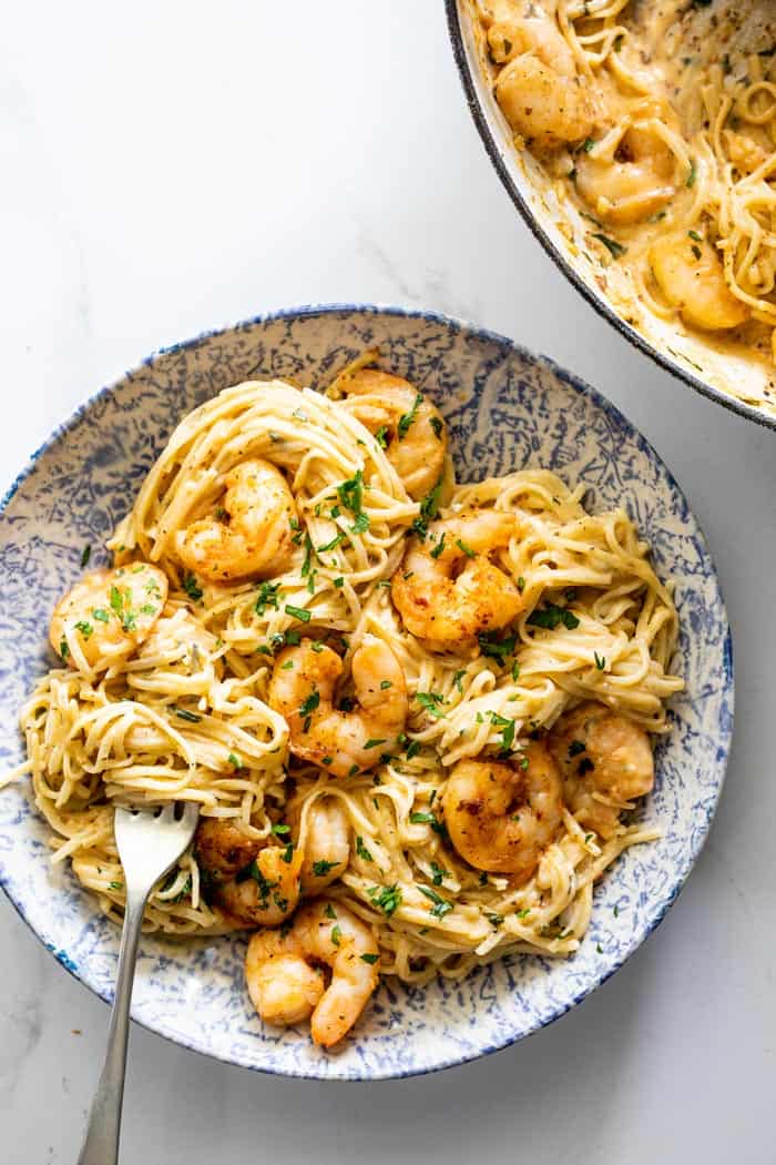 Cajun Shrimp Linguine - Grandbaby Cakes