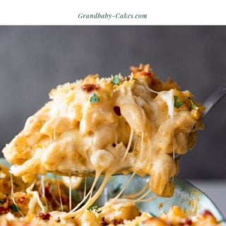 A delicious mac and cheese with lobster