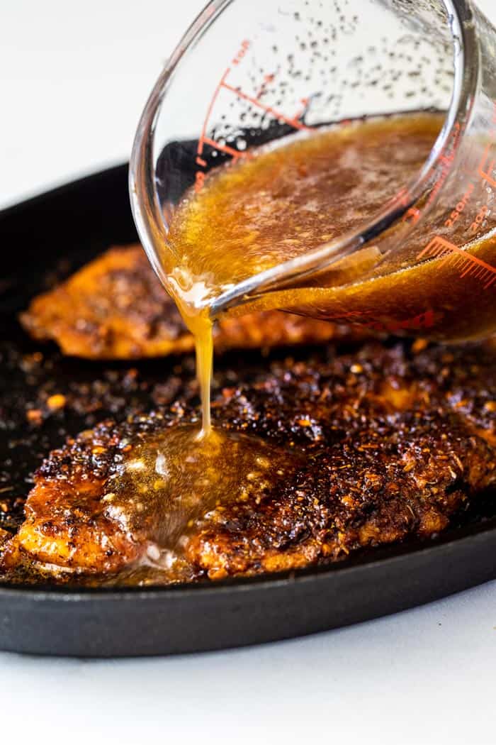 Blackened Fish with Thyme Butter - Southern Cast Iron