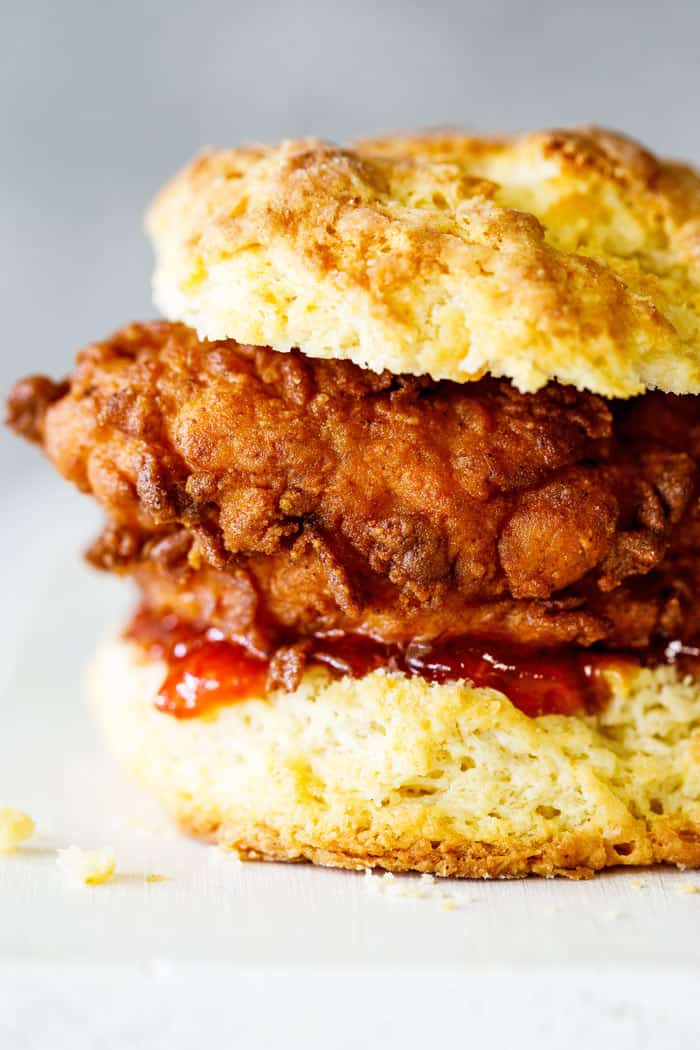 Southern Fried Chicken Biscuits - Grandbaby Cakes