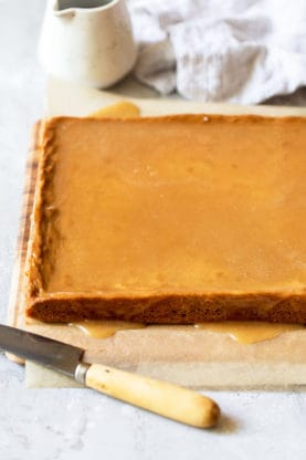 Maple bars with maple syrup glaze on top resting