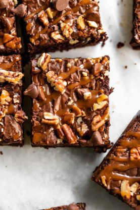 Turtle Brownies - Grandbaby Cakes