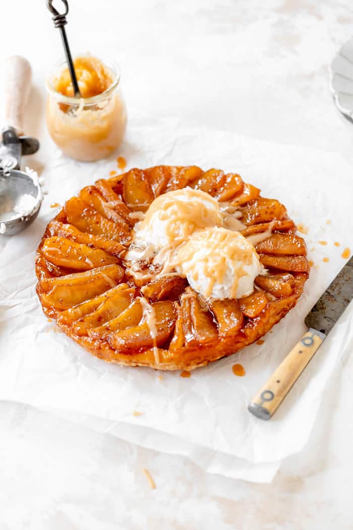 Classic Tarte Tatin in a Cast-Iron Skillet Recipe 