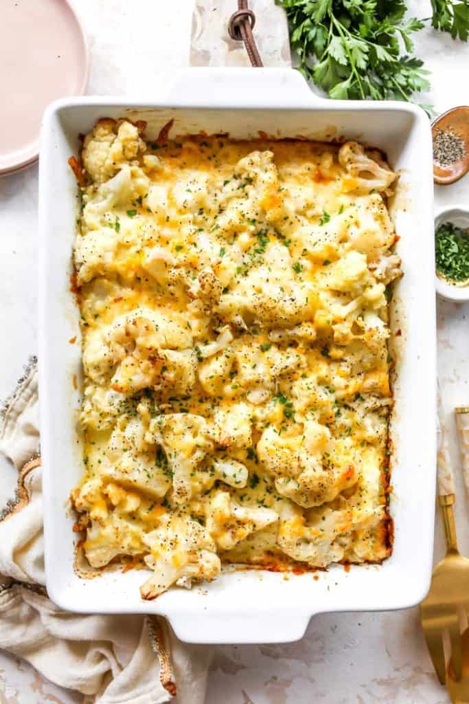 Cauliflower Mac and Cheese - Grandbaby Cakes