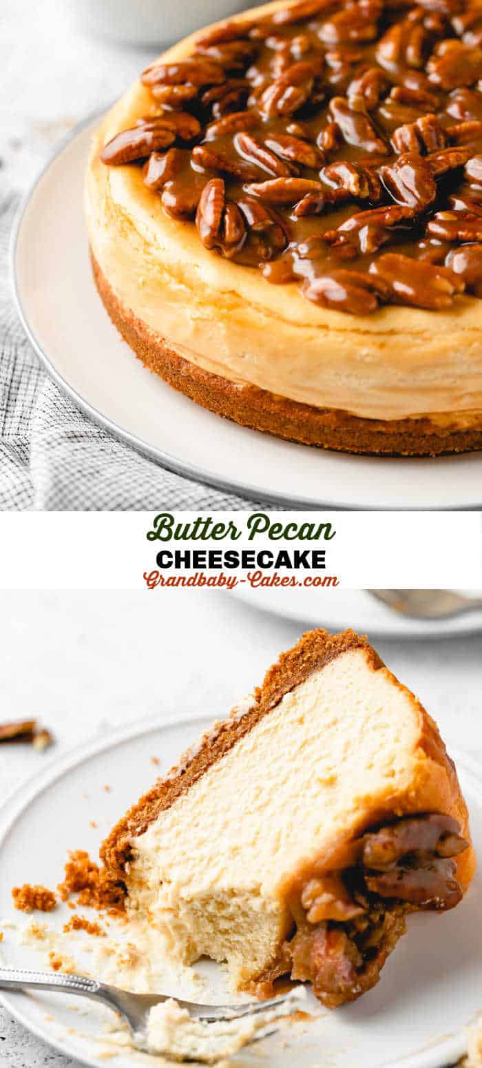 Butter Pecan Cheesecake (With How To Video!) - Grandbaby Cakes