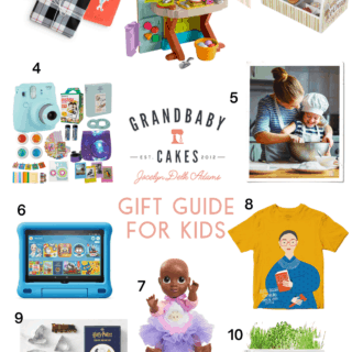 A collage of gift guide presents for the kids in 2020