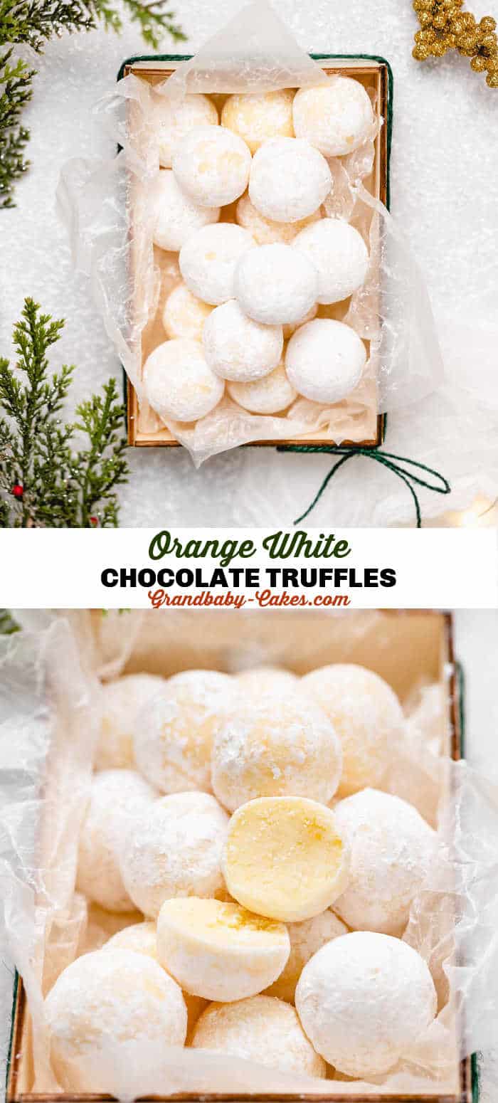 Orange White Chocolate Truffles Grandbaby Cakes