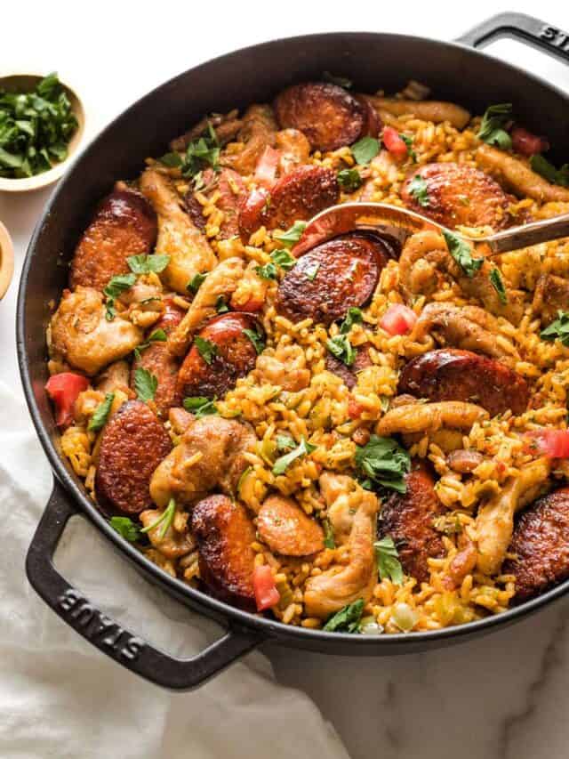 Jambalaya Skillet Grandbaby Cakes