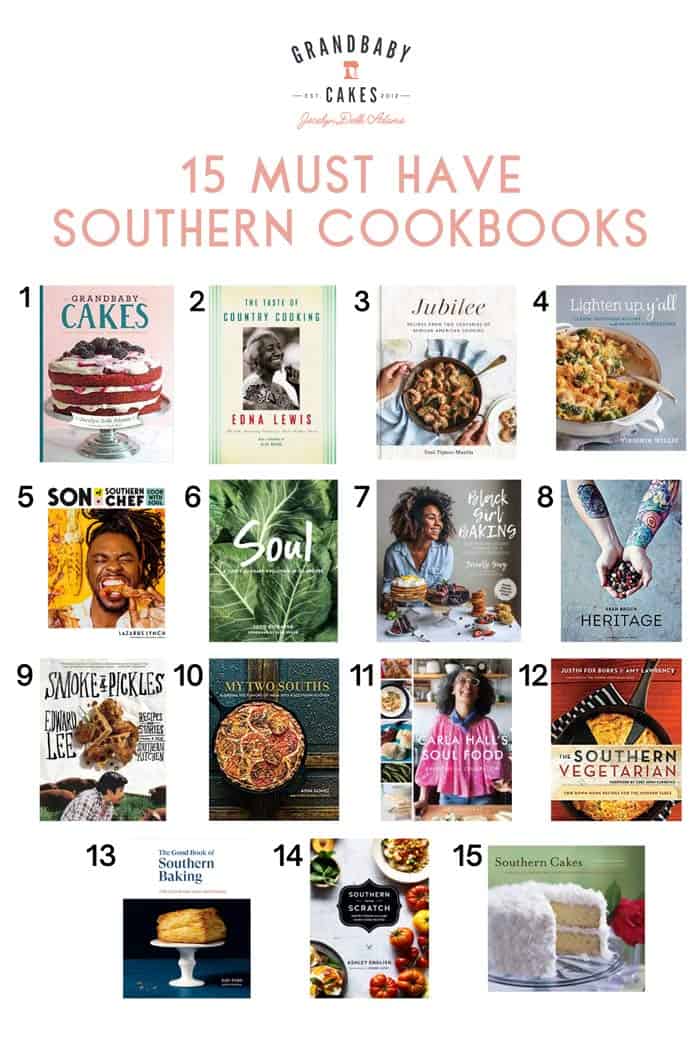 A collage of Southern cookbooks that are must haves for everyone's collection